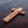 Crucifix moderne en bois avec Christ - H. 20 cm..
