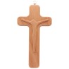 Crucifix moderne en bois avec Christ - H. 20 cm..