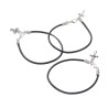 Bracelet cordon en cuir noir avec fermoir pince homard et croix. LOT DE 5, CROIX ASSORTIES.