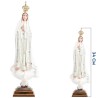 Statue de Notre dame de Fatima en résine peinte, Plusieurs tailles.