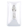 Mini statue métal présentée dans un étui plastique a glisser dans un porte monnaie Hauteur 2,5 cm, plusieurs saints..