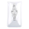 Mini statue métal présentée dans un étui plastique a glisser dans un porte monnaie Hauteur 2,5 cm, plusieurs saints..