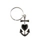 Porte-clés Croix de Camargue en métal argenté – Hauteur 4,5 cm..