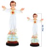 Statue du Divin Enfant en couleur, en fibre de verre, pour intérieur et extérieur – Plusieurs tailles