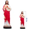 Statue Sacré-Cœur de Jésus en résine ou fibre, colorée, pour intérieur/extérieur. Plusieurs tailles disponibles...