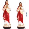 Statue Sacré-Cœur de Jésus en résine ou fibre, colorée, pour intérieur/extérieur. Plusieurs tailles disponibles...