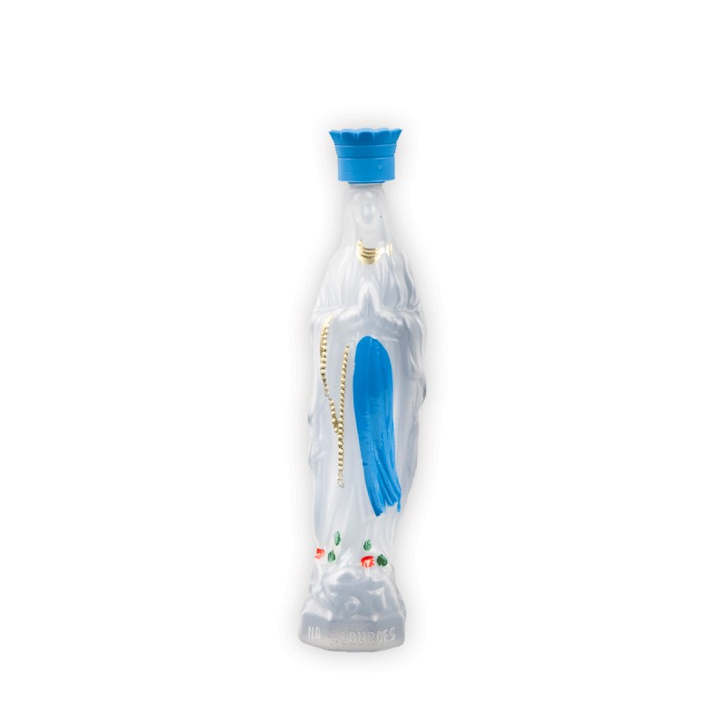Gourde plastique de Notre Dame de Lourdes décorée, plusieurs tailles.