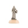 Statue en métal sur socle bois ovale, Hauteur 7 cm, plusieurs saints...