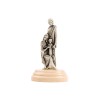 Statue en métal sur socle bois ovale, Hauteur 7 cm, plusieurs saints...