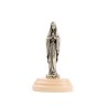 Statue en métal sur socle bois ovale, Hauteur 7 cm, plusieurs saints...