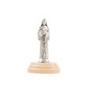 Statue en métal sur socle bois ovale, Hauteur 7 cm, plusieurs saints...