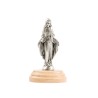 Statue en métal sur socle bois ovale, Hauteur 7 cm, plusieurs saints...