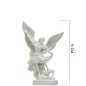 Statue fluorescente en résine de Saint Michel. Hauteur 9 cm.