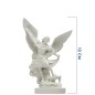 Statue fluorescente en résine de Saint Michel. Hauteur 12 cm.