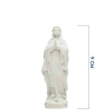 Statue fluorescente en résine de Notre Dame de Lourdes. Hauteur 9 cm.....