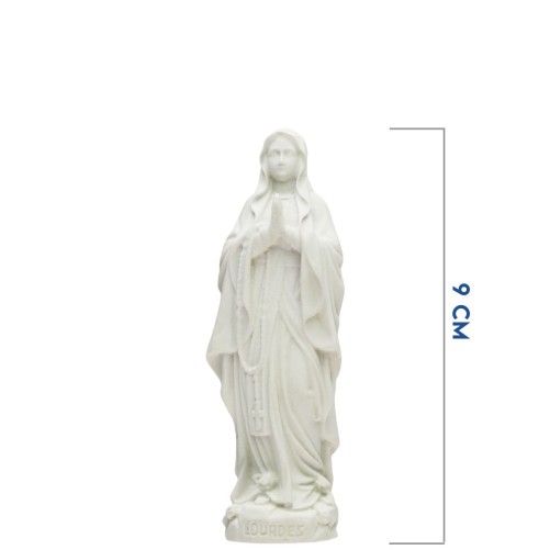 Statue fluorescente en résine de Notre Dame de Lourdes. Hauteur 9 cm.....