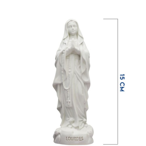 Statue fluorescente de Notre Dame de Lourdes. Hauteur 15 cm.