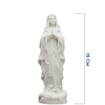 Statue fluorescente de Notre Dame de Lourdes. Hauteur 15 cm.