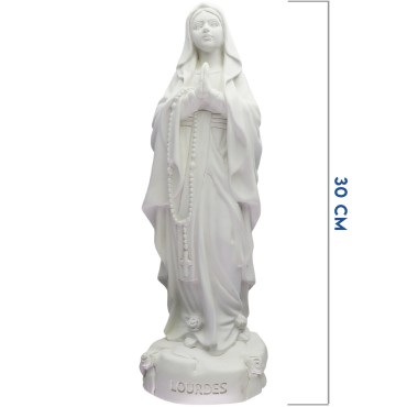 Statue fluorescente de Notre Dame de Lourdes. Hauteur 30 cm.