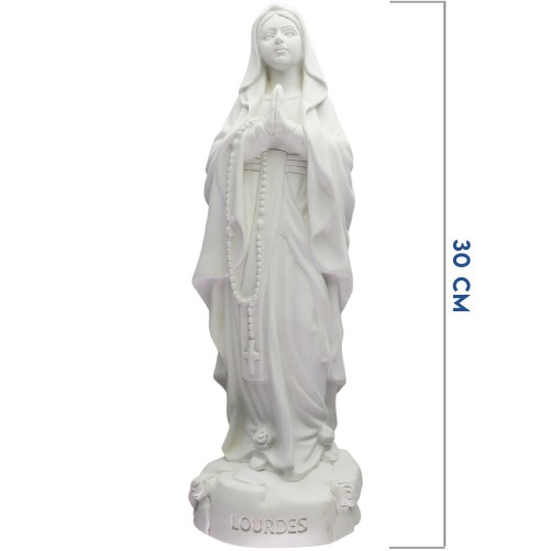 Statue fluorescente de Notre Dame de Lourdes. Hauteur 30 cm.
