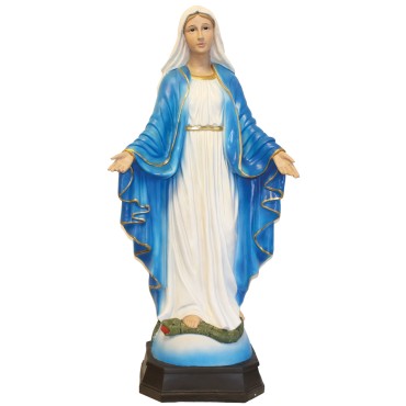 Statue Vierge Miraculeuse en résine peinte à la main. Disponible en plusieurs tailles....