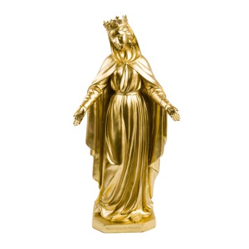 Statue de Notre-Dame de Fourvière (Vierge dorée) en résine peinte à la main. Plusieurs tailles....