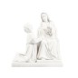 Statue de sainte Catherine Labouré avec l’apparition, en résine peinte à la main – H. 12 cm