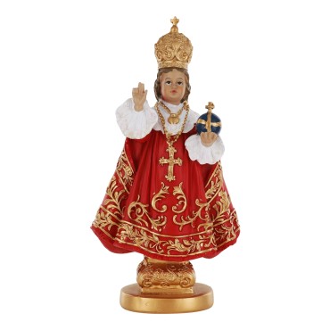 Statue de l’Enfant Jésus de Prague en résine peinte à la main. Plusieurs tailles.