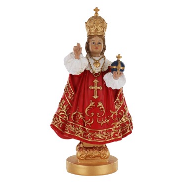 Statue de l’Enfant Jésus de Prague en résine peinte à la main. Plusieurs tailles.