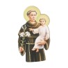 Magnet ou support a poser en bois image collée forme silhouette H. 7 cm, plusieurs saints.