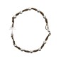 Bracelet dizainier sur corde grains ronds métal Ø 6 mm avec fermoir et croix de Taux métal.