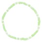 Bracelet sur élastique pour enfant, grains verre couleurs assorties Ø 2 mm avec croix métal - LOT DE 5 ASSORTIS