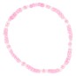 Bracelet sur élastique pour enfant, grains verre couleurs assorties Ø 2 mm avec croix métal - LOT DE 5 ASSORTIS
