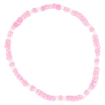 Bracelet sur élastique pour enfant, grains verre couleurs assorties Ø 2 mm avec croix métal - LOT DE 5 ASSORTIS
