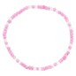 Bracelet sur élastique pour enfant, grains verre couleurs assorties Ø 2 mm avec croix métal - LOT DE 5 ASSORTIS