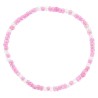 Bracelet sur élastique pour enfant, grains verre couleurs assorties Ø 2 mm avec croix métal - LOT DE 5 ASSORTIS