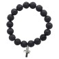 Bracelet sur élastique Ø 10 mm avec croix.