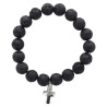 Bracelet sur élastique Ø 10 mm avec croix.