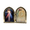 Diptyque en plastique couleurs assorties a poser H.6.5x10 cm avec image, plusieurs saints