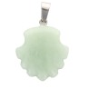 Pendentif coquille Saint Jacques de Compostelle en pierre naturelle ou synthétique Ø 2 cm. LOT DE 10 ASSORTIS