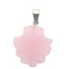 Pendentif coquille Saint Jacques de Compostelle en pierre naturelle ou synthétique Ø 2 cm. LOT DE 10 ASSORTIS