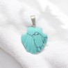Pendentif coquille Saint Jacques de Compostelle en pierre naturelle ou synthétique Ø 2 cm. LOT DE 10 ASSORTIS