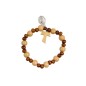 Bracelet dizainier sur élastique pour enfant avec grains en bois Ø 6 mm et croix de Taux.