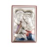 Support en bois a poser H. 6 x 4 cm sujet plaque laminee argentee et coloree, plusieurs modeles.