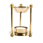 Brûle-encens en laiton avec bougie, H 10,5 cm, Ø 8,4 cm. Livré en boîte individuelle.