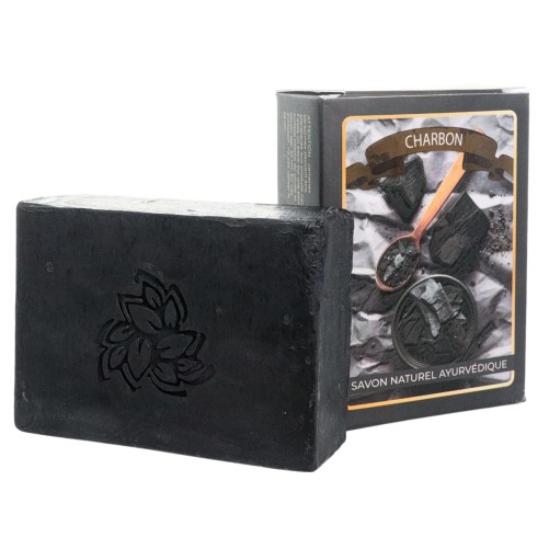 Savon Ayurvéda Aromatika 125 g, naturel, Charbon noir