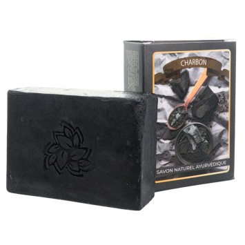 Savon Ayurvéda Aromatika 125 g, naturel, Charbon noir