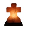 Lampe en sel de l´Himalaya forme croix livree en boite individuelle avec cordon et ampoule. Plusieurs tailles.