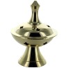 Brûle-encens en laiton, H 9,5 cm, Ø 7 cm. Livré en boîte individuelle.