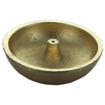 Brûle-encens bâtonnets en aluminium, H 2,5 cm, Ø 8 cm. Boîte de 2 pièces.